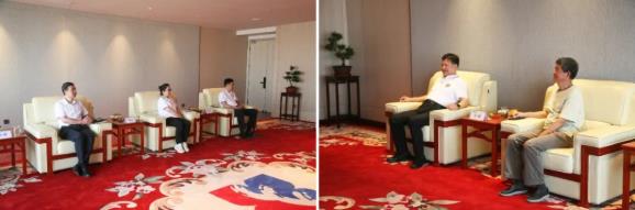 陕西服装学院及五零五药业吕明董事长一行到访三亿股份