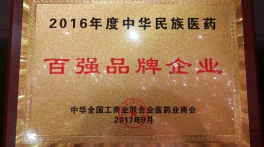 三亿股份获评中华民族医药百强品牌企业