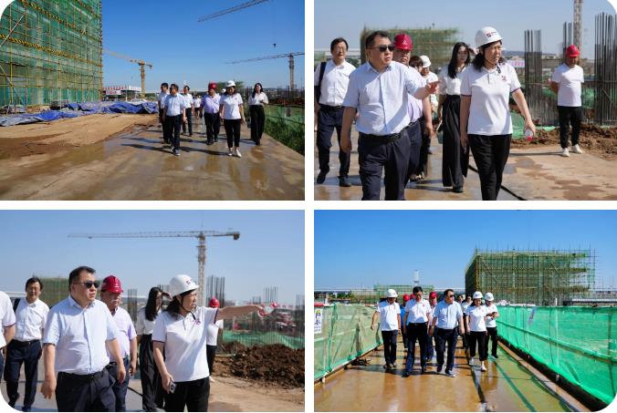 西安市委常委、高新区党工委书记马鲜萍一行视察三亿体育股份制药厂草堂搬迁扩建项目施工现场